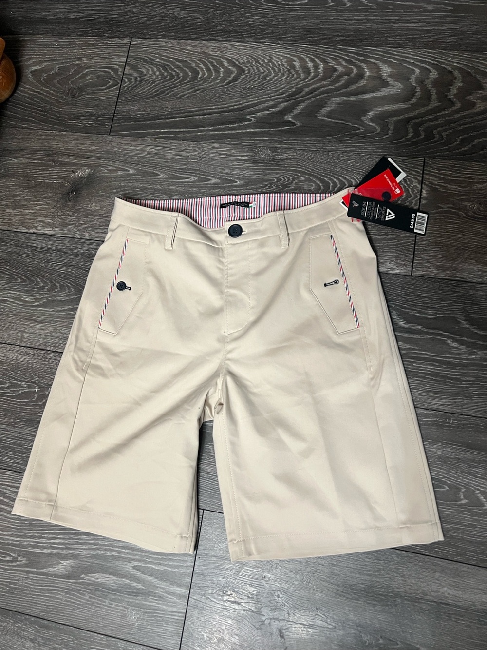 London England  by Charles vane Men's Stone Flat Front Shorts